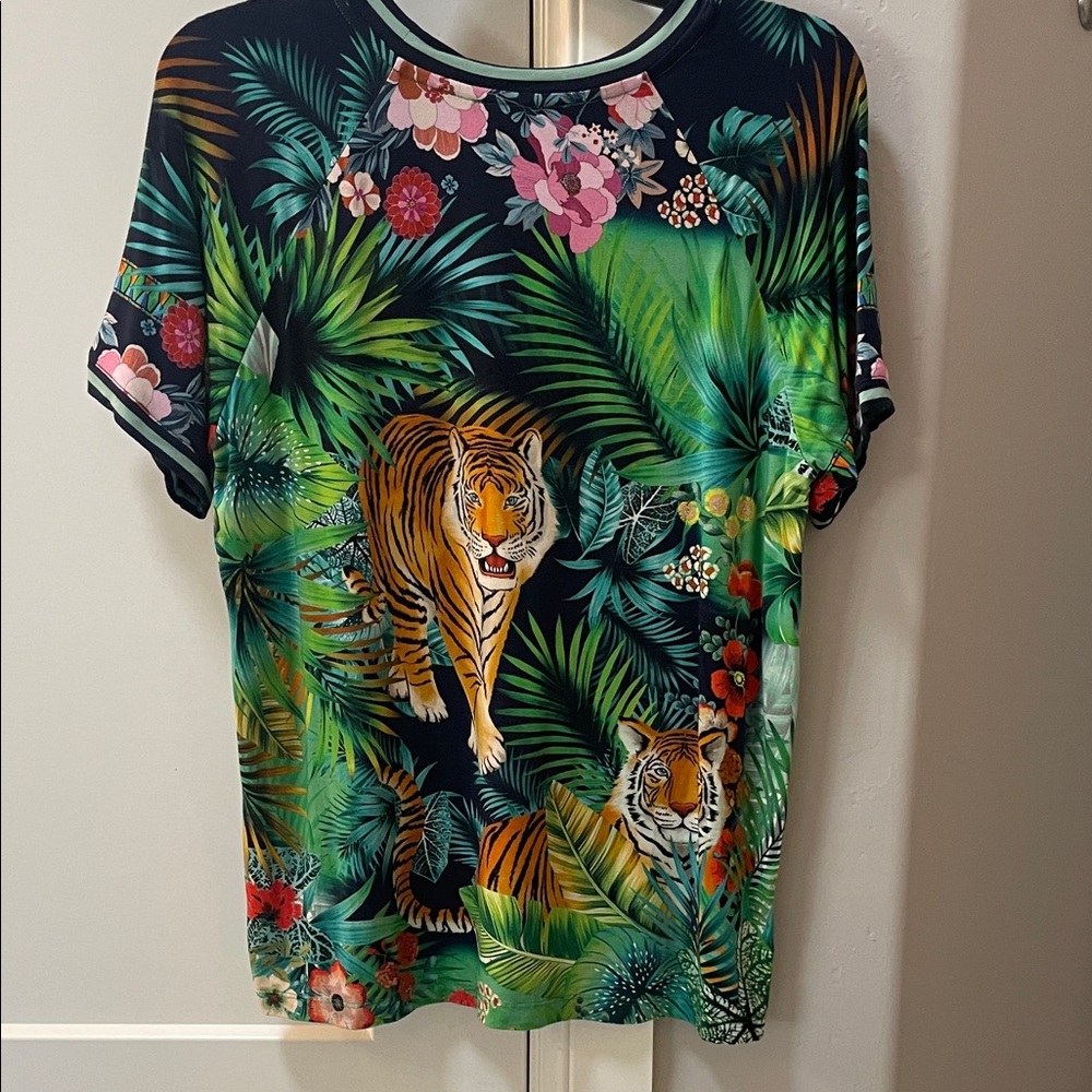 Tropical Tiger Graphic T-Shirt - Picture 2 of 4